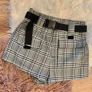 I.AM.GIA- Plaid Belted Shorts